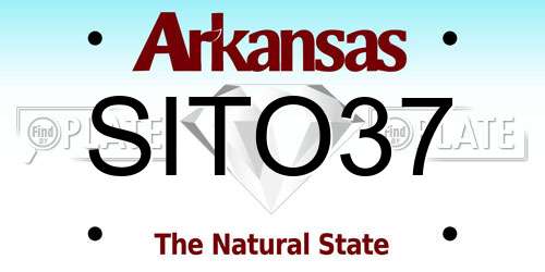 SITO37 Arkansas License Plate