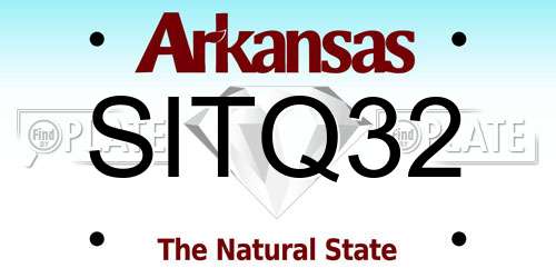 SITQ32 Arkansas License Plate