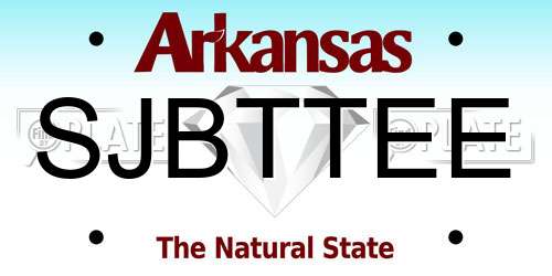 SJBTTEE Arkansas License Plate