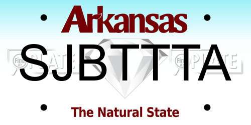 SJBTTTA Arkansas License Plate