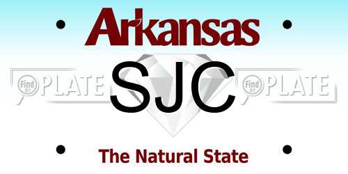 SJC Arkansas License Plate