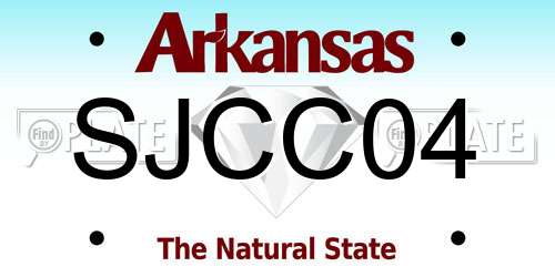 SJCC04 Arkansas License Plate