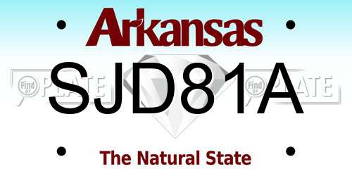 SJD81A Arkansas License Plate