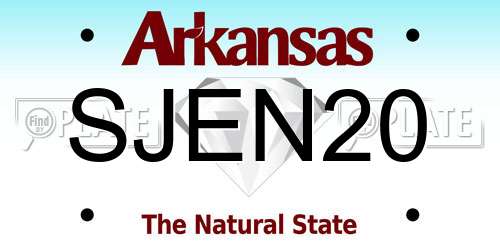 SJEN20 Arkansas License Plate