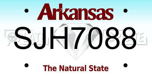 SJH7088 Arkansas License Plate