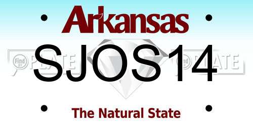 SJOS14 Arkansas License Plate
