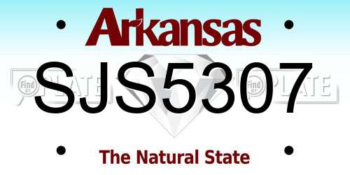 SJS5307 Arkansas License Plate