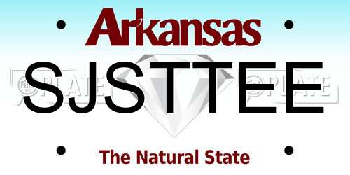 SJSTTEE Arkansas License Plate