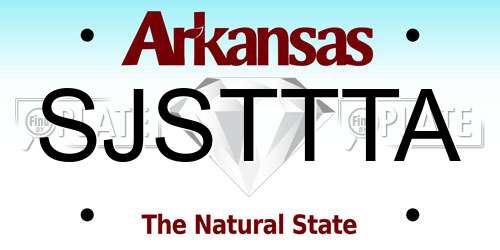 SJSTTTA Arkansas License Plate