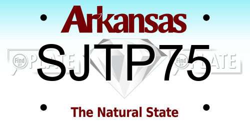 SJTP75 Arkansas License Plate