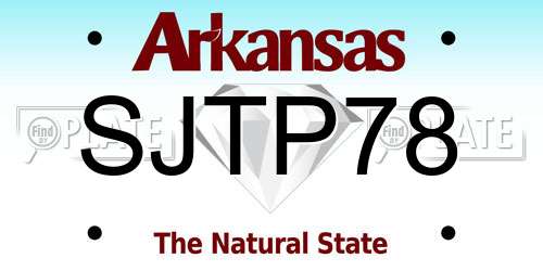 SJTP78 Arkansas License Plate