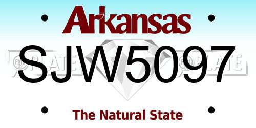 SJW5097 Arkansas License Plate