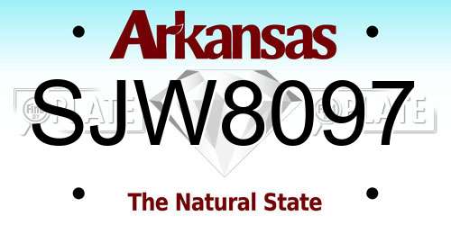 SJW8097 Arkansas License Plate
