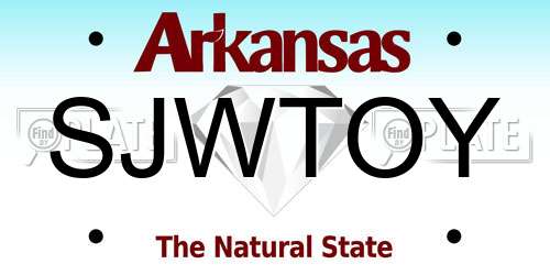 SJWTOY Arkansas License Plate