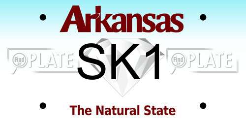 SK1 Arkansas License Plate