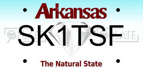 SK1TSF Arkansas License Plate