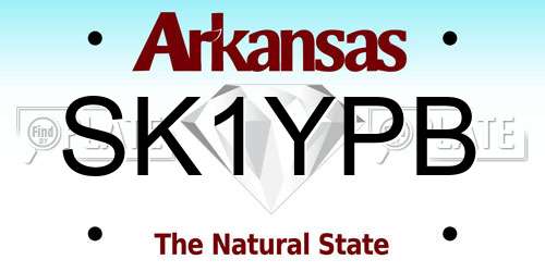 SK1YPB Arkansas License Plate