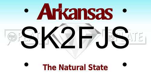 SK2FJS Arkansas License Plate