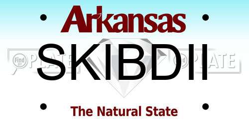 SKIBDII Arkansas License Plate
