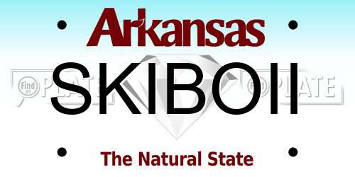 SKIBOII Arkansas License Plate