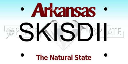 SKISDII Arkansas License Plate