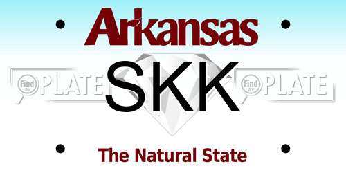 SKK Arkansas License Plate