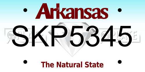SKP5345 Arkansas License Plate