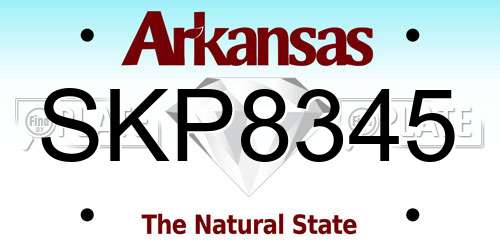 SKP8345 Arkansas License Plate