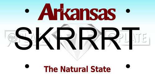 SKRRRT Arkansas License Plate