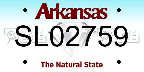 SL02759 Arkansas License Plate