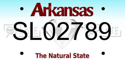 SL02789 Arkansas License Plate