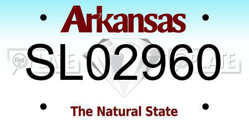 SL02960 Arkansas License Plate