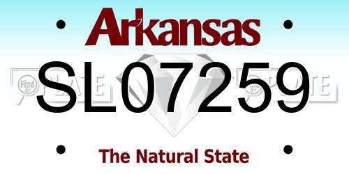 SL07259 Arkansas License Plate