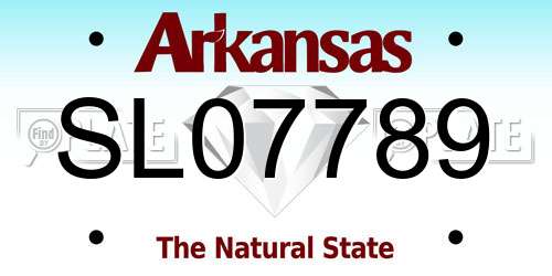 SL07789 Arkansas License Plate