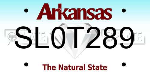 SL0T289 Arkansas License Plate