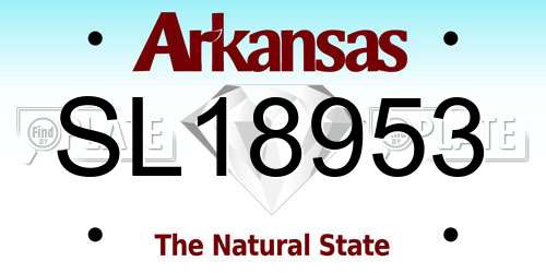 SL18953 Arkansas License Plate