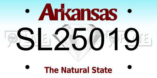 SL25019 Arkansas License Plate