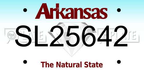 SL25642 Arkansas License Plate