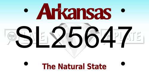 SL25647 Arkansas License Plate