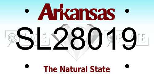 SL28019 Arkansas License Plate
