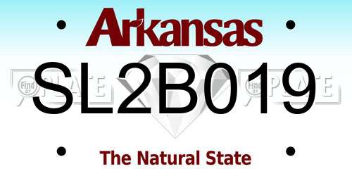SL2B019 Arkansas License Plate