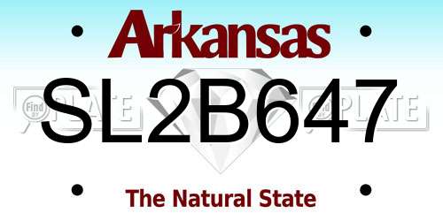 SL2B647 Arkansas License Plate