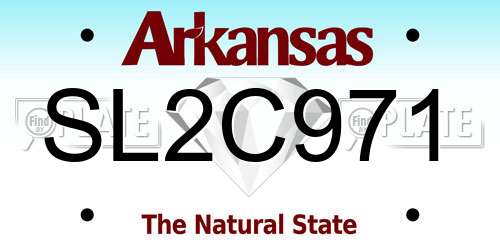 SL2C971 Arkansas License Plate