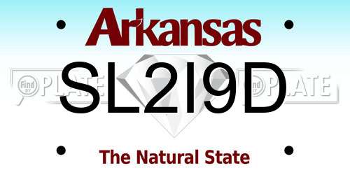 SL2I9D Arkansas License Plate