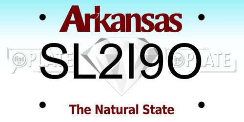 SL2I9O Arkansas License Plate