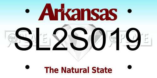 SL2S019 Arkansas License Plate