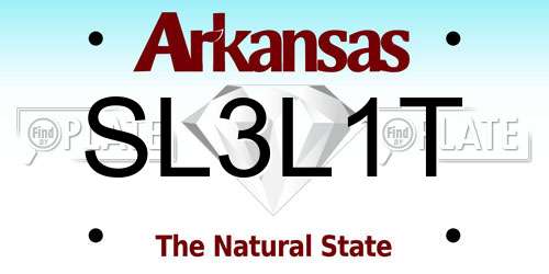 SL3L1T Arkansas License Plate
