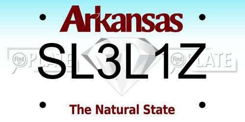 SL3L1Z Arkansas License Plate