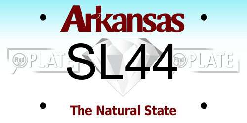 SL44 Arkansas License Plate