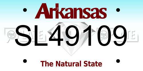 SL49109 Arkansas License Plate